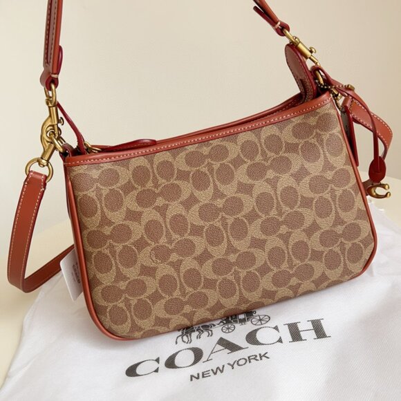 Coach Handbags - COACH Cary Crossbody In Signature Canvas Beige